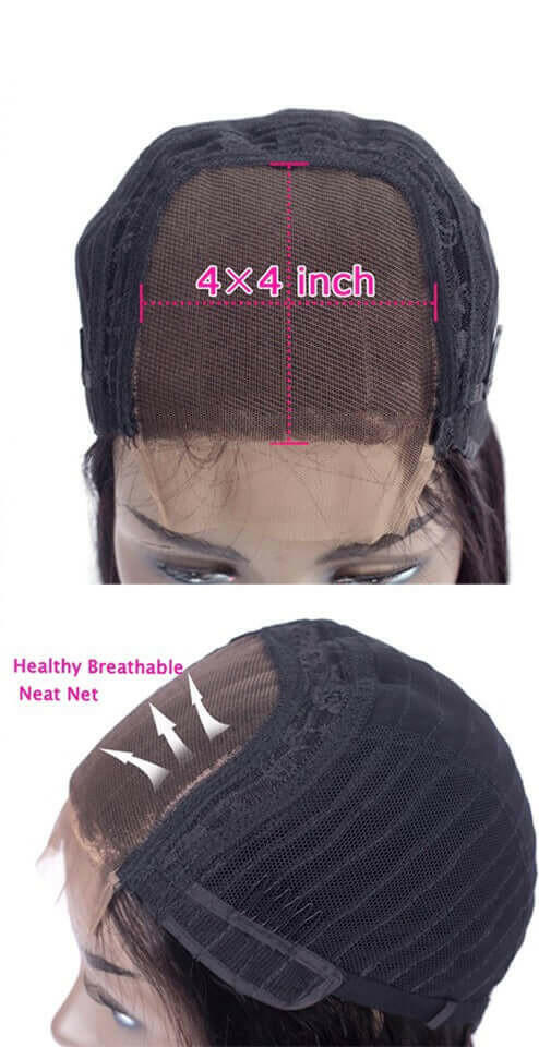 JET BLACK COLLECTION | 4X4 LACE CLOSURE WIG.
