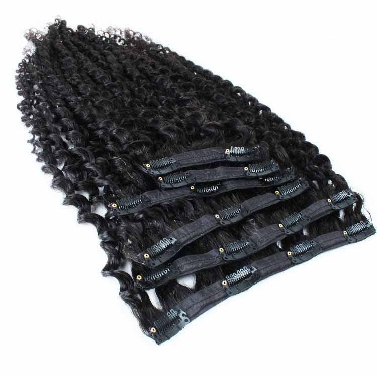 Kinky Curly Clip-in Extensions.