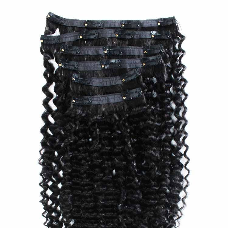 Kinky Curly Clip-in Extensions.